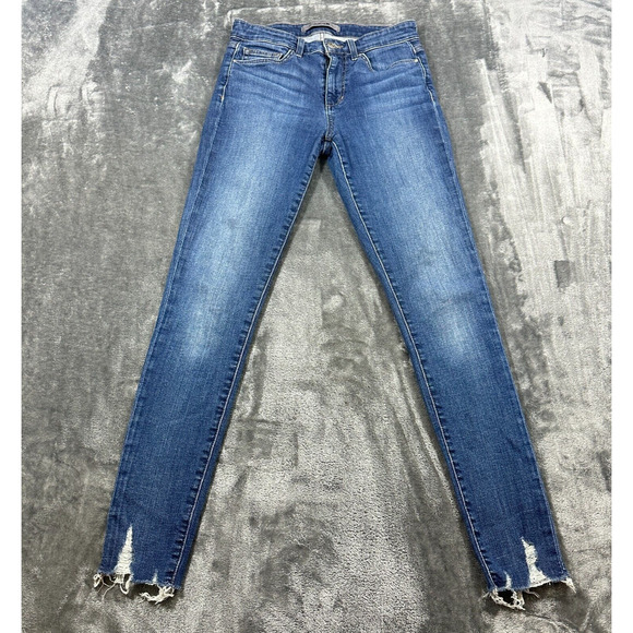 Joe's Jeans‎ Womens 27 Luna Mid-Rise Cigarette Ankle Distressed Raw Hem - Picture 2 of 14